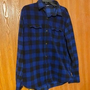 Chaps fleece button down shirt medium